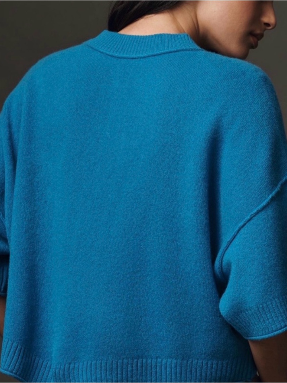 Anthropologie | 100% Cashmere Goldie Sweater in Teal Blue